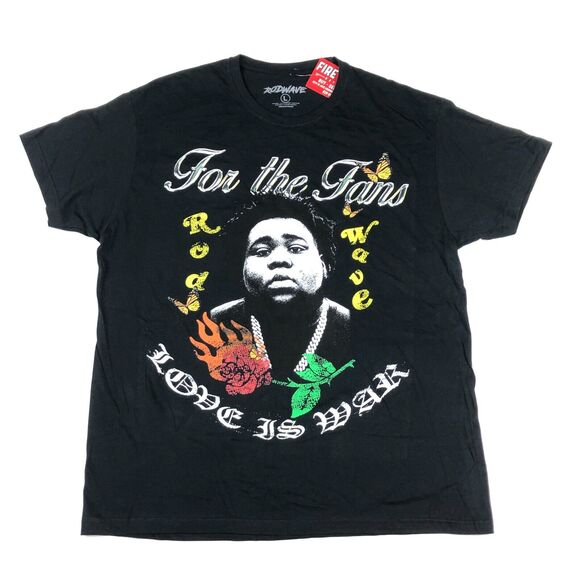 Rodwave For The Fans Love Is War Tour Tee T Shirt Size Large L Black B3 - Picture 1 of 5